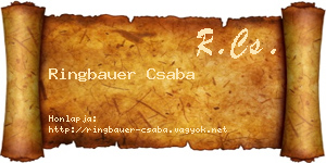 Ringbauer Csaba névjegykártya
